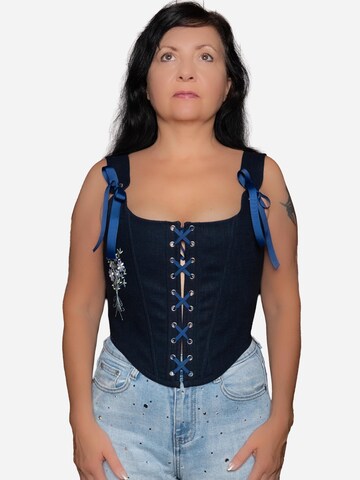 Corsetto 'Midnight Daisy Corset' di VIADALINNO in blu: frontale