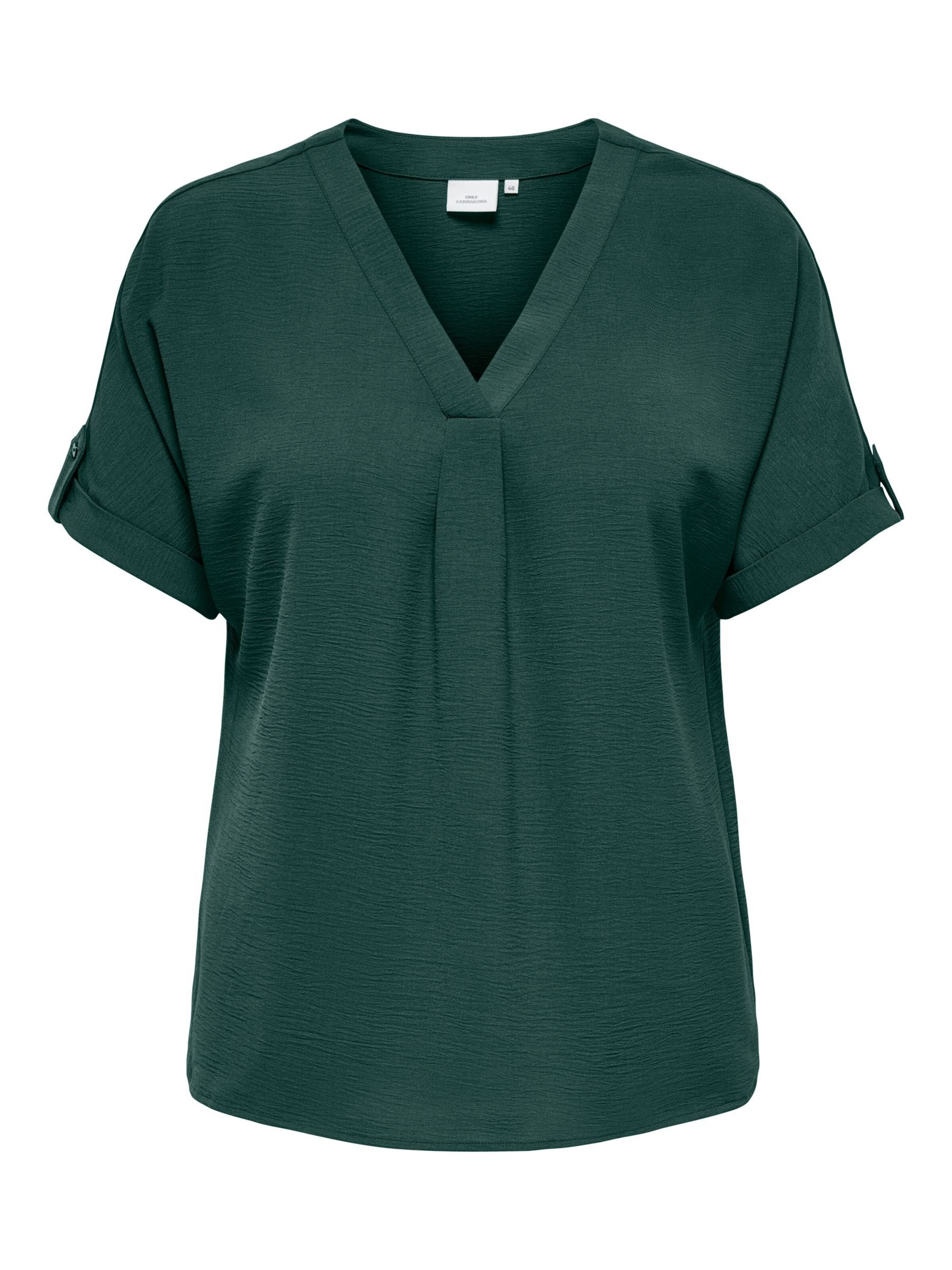 ONLY Carmakoma - Blusa 'CARMetta' en verde: frente