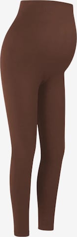 cfab (formerly creamy fabrics) Leggings 'Seamless Umstandsleggings' i brun: framsida