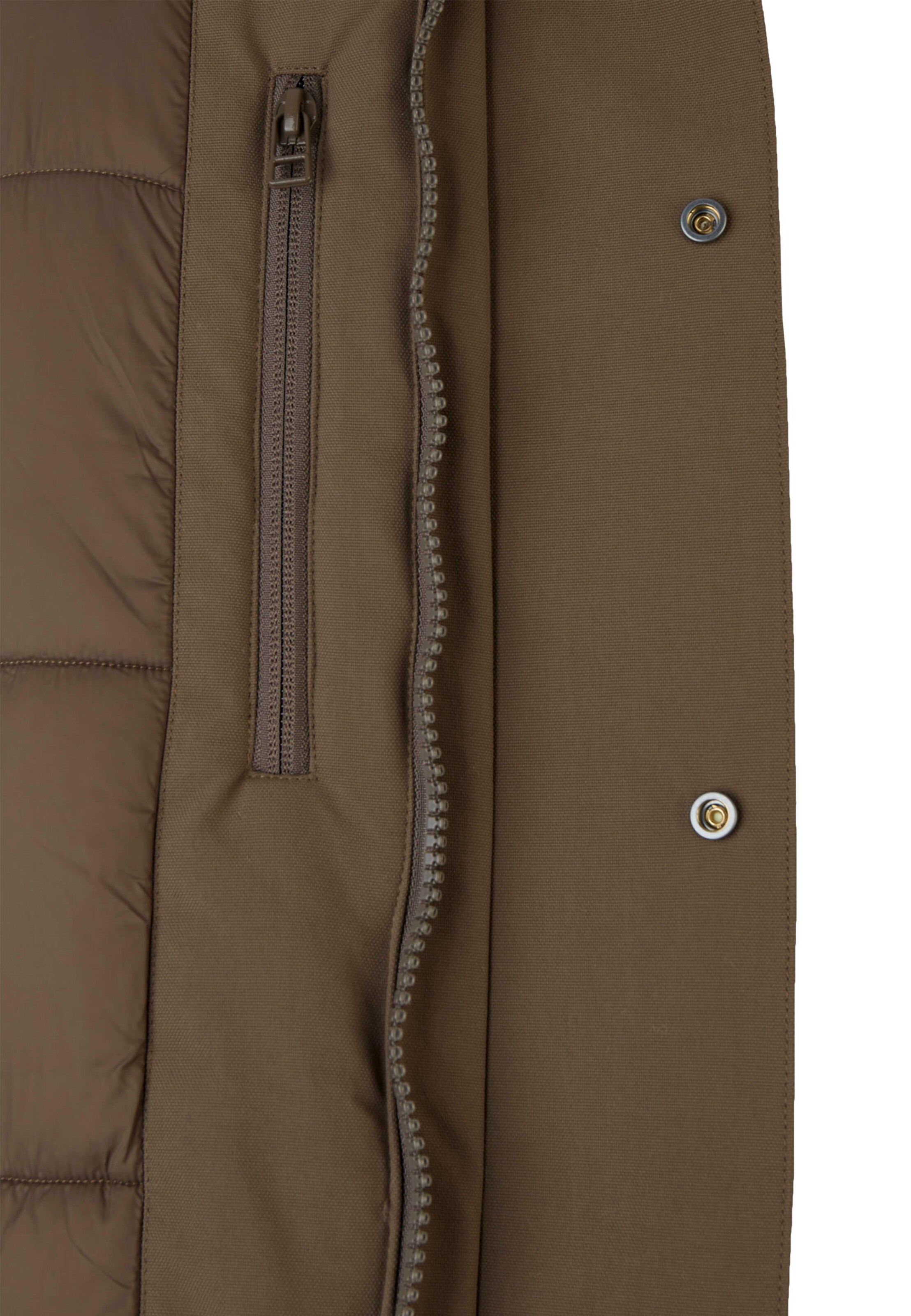 Cleptomanicx Parka 'Reset' in Braun
