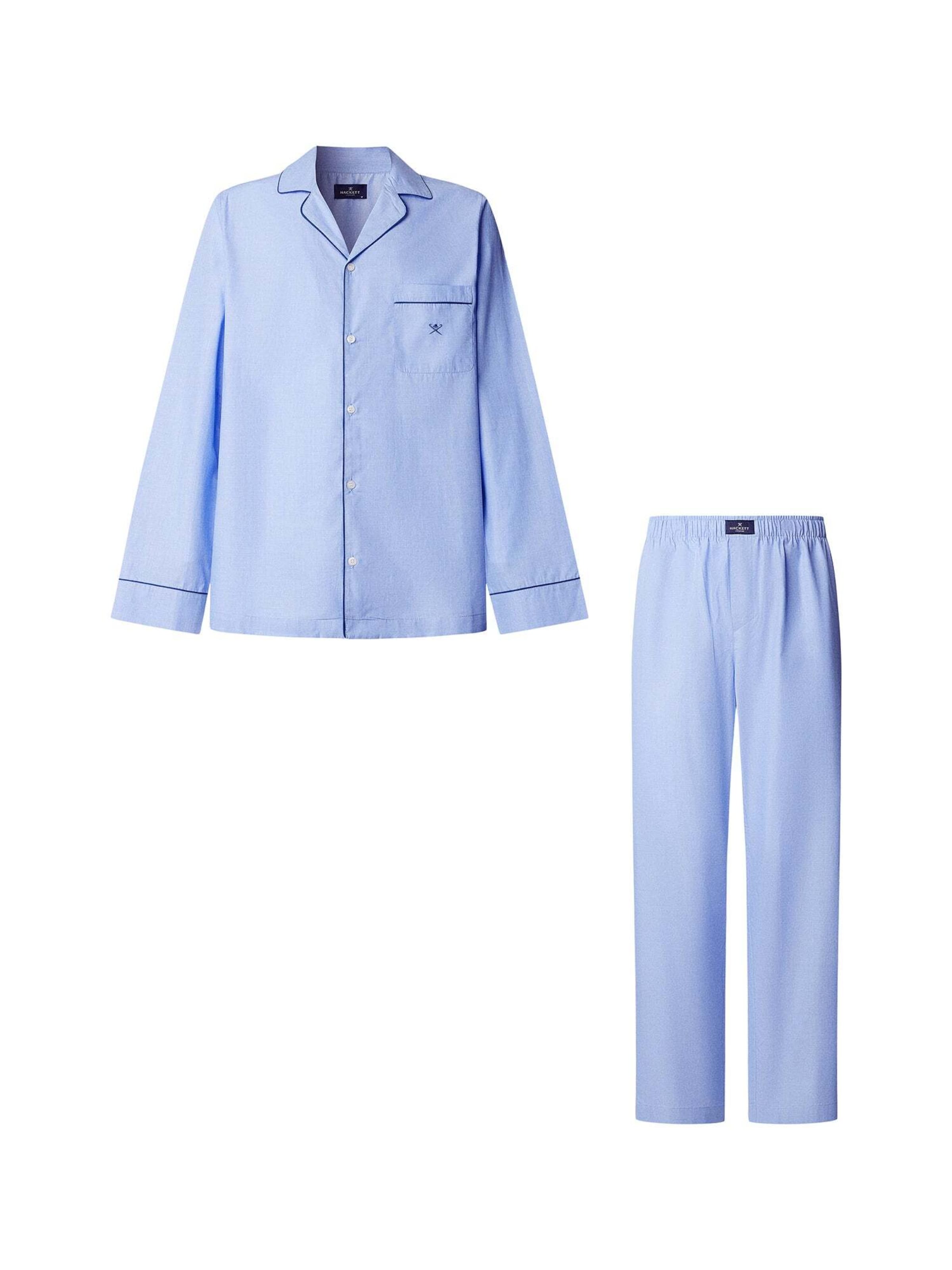 Pyjama long Hackett London en bleu : devant
