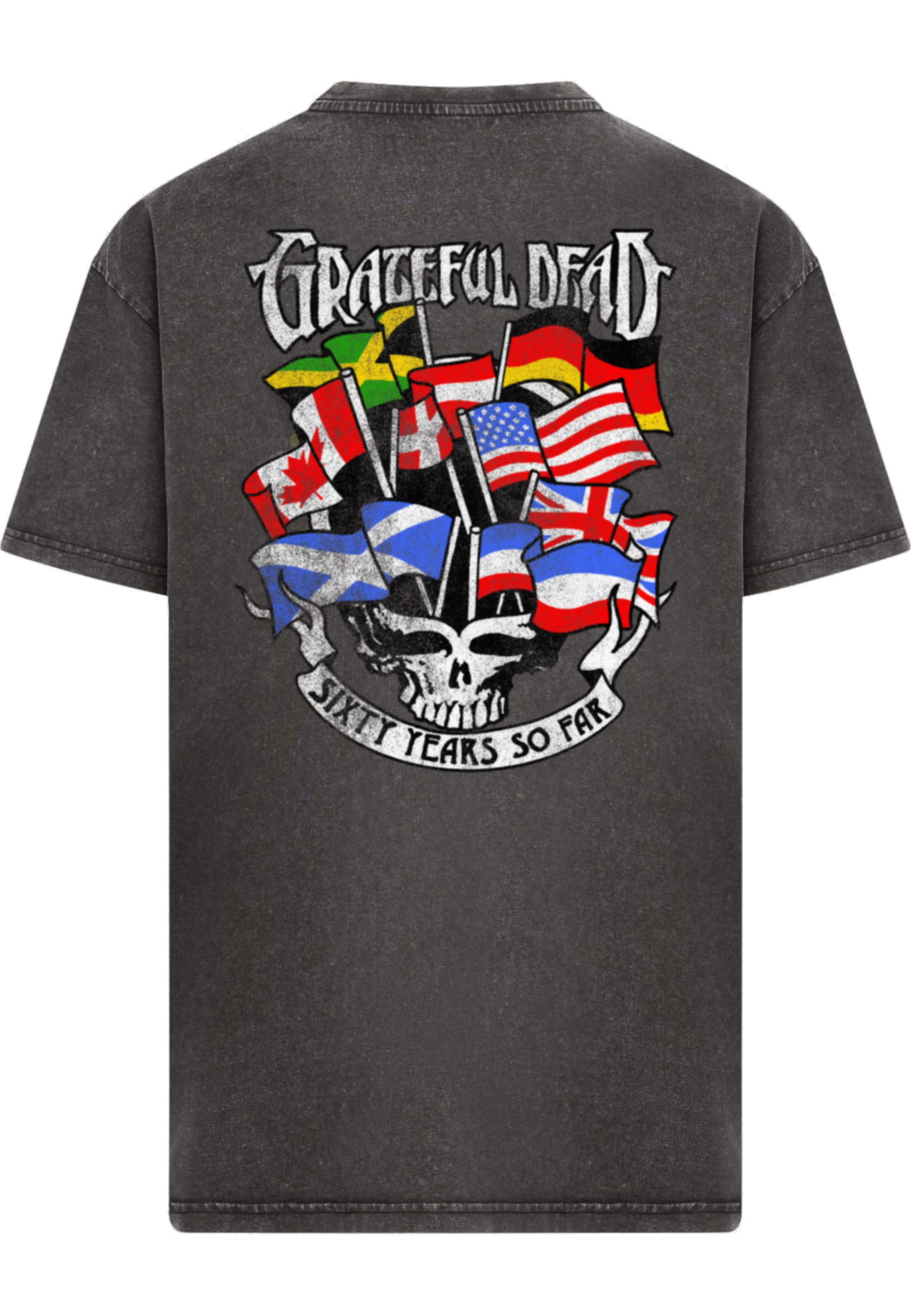 Maglietta 'Gratefull Dead Sixty Years' di Merchcode in nero