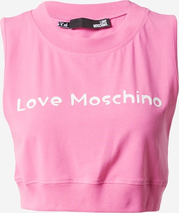 Top de la Love Moschino pe roz: față