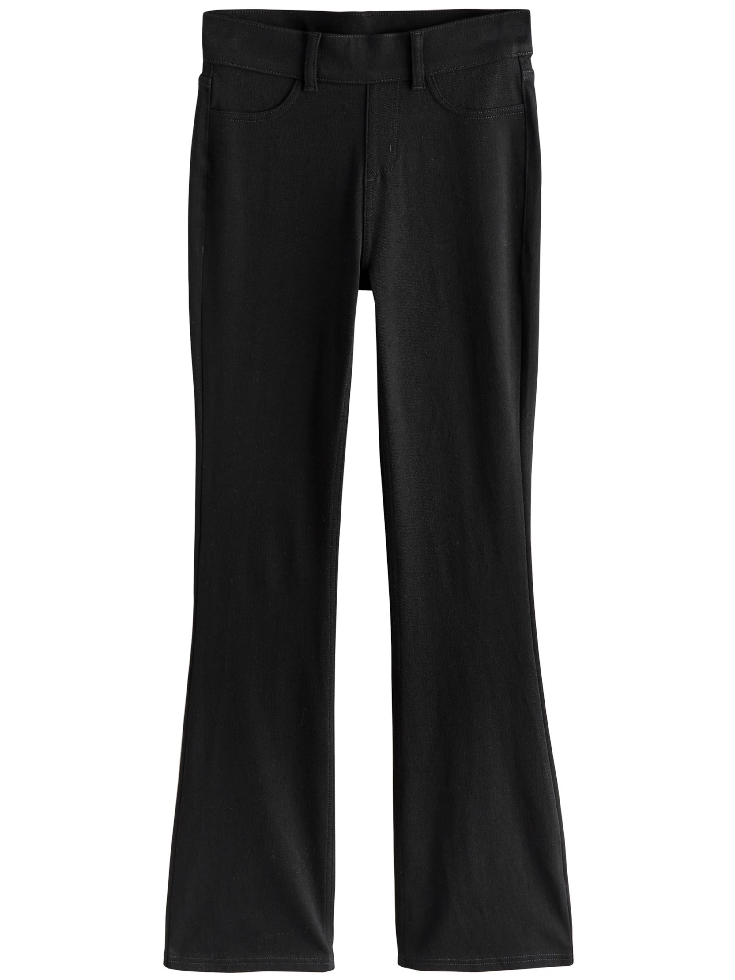 Next Разкроени Джегингс в черно: отпред