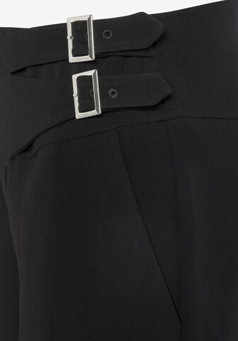 LASCANA - Tapered Pantalón de pinzas en negro