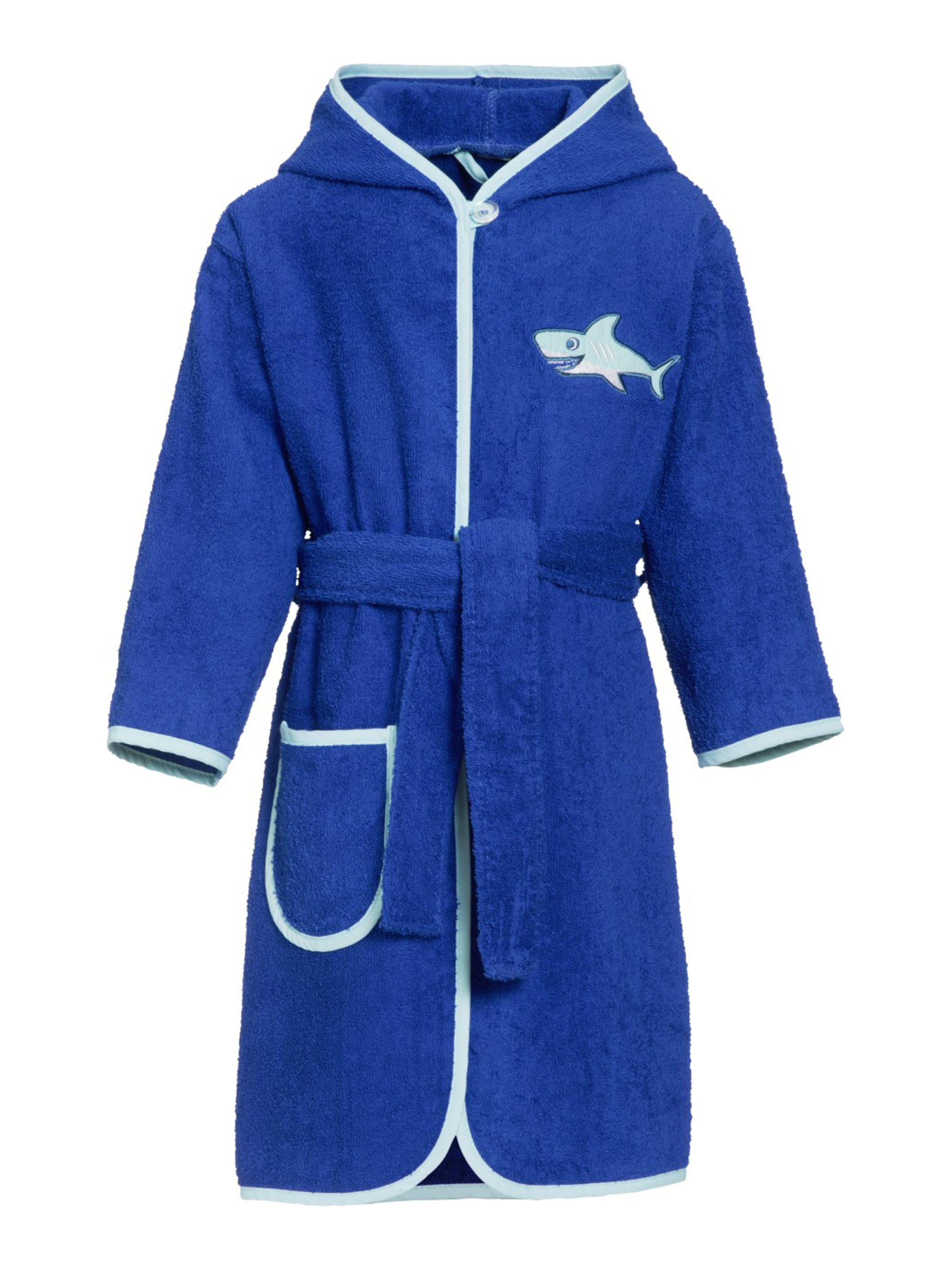 PLAYSHOES Bathrobe in Blue: front