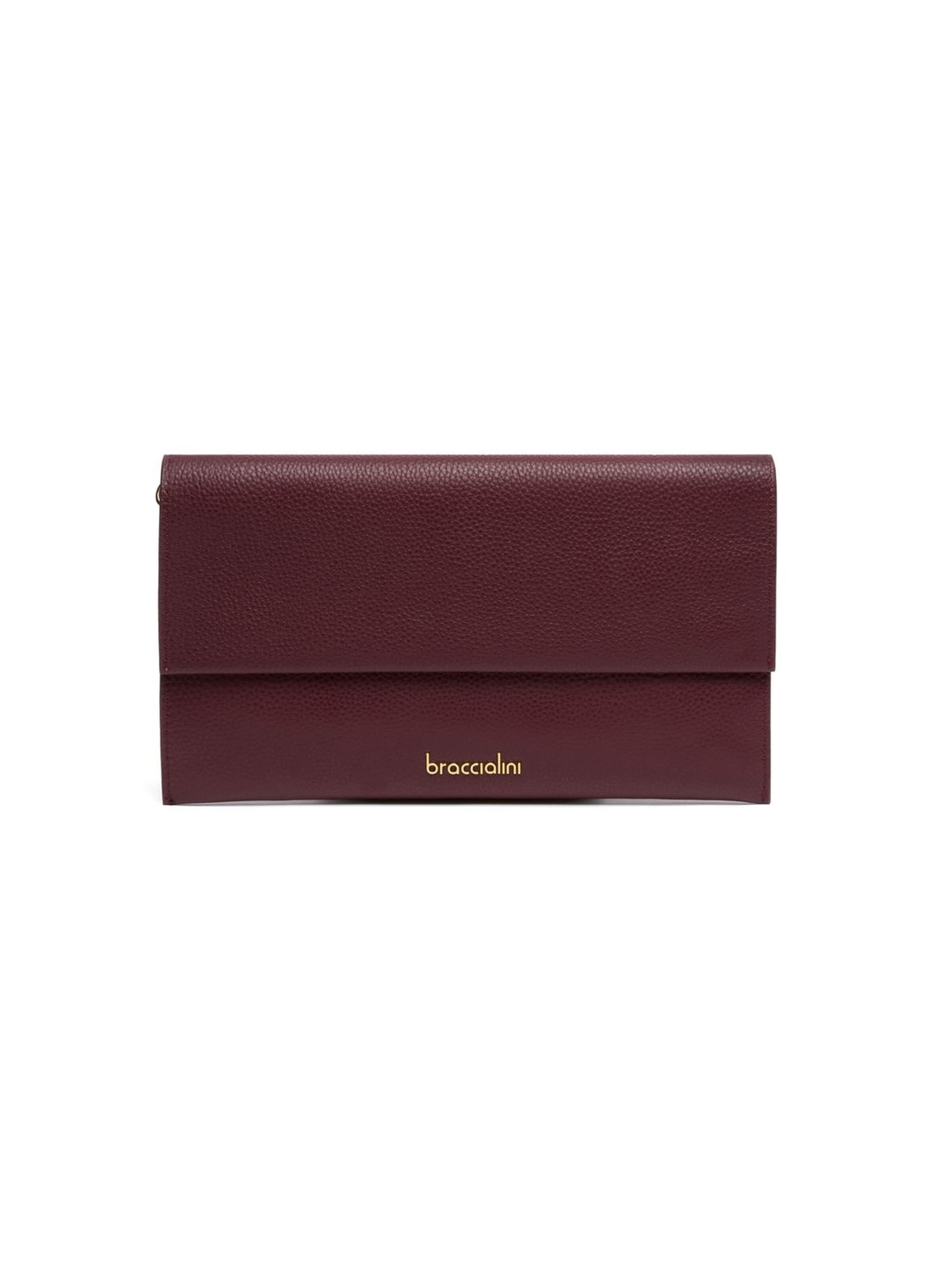 Borsa a sacco 'Jinny Leather' di Braccialini in rosso: frontale