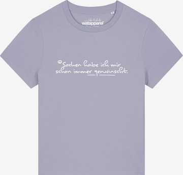 T-shirt 'Socken Habe Ich Mir Schon Immer Gewünscht' Watapparel en violet : devant