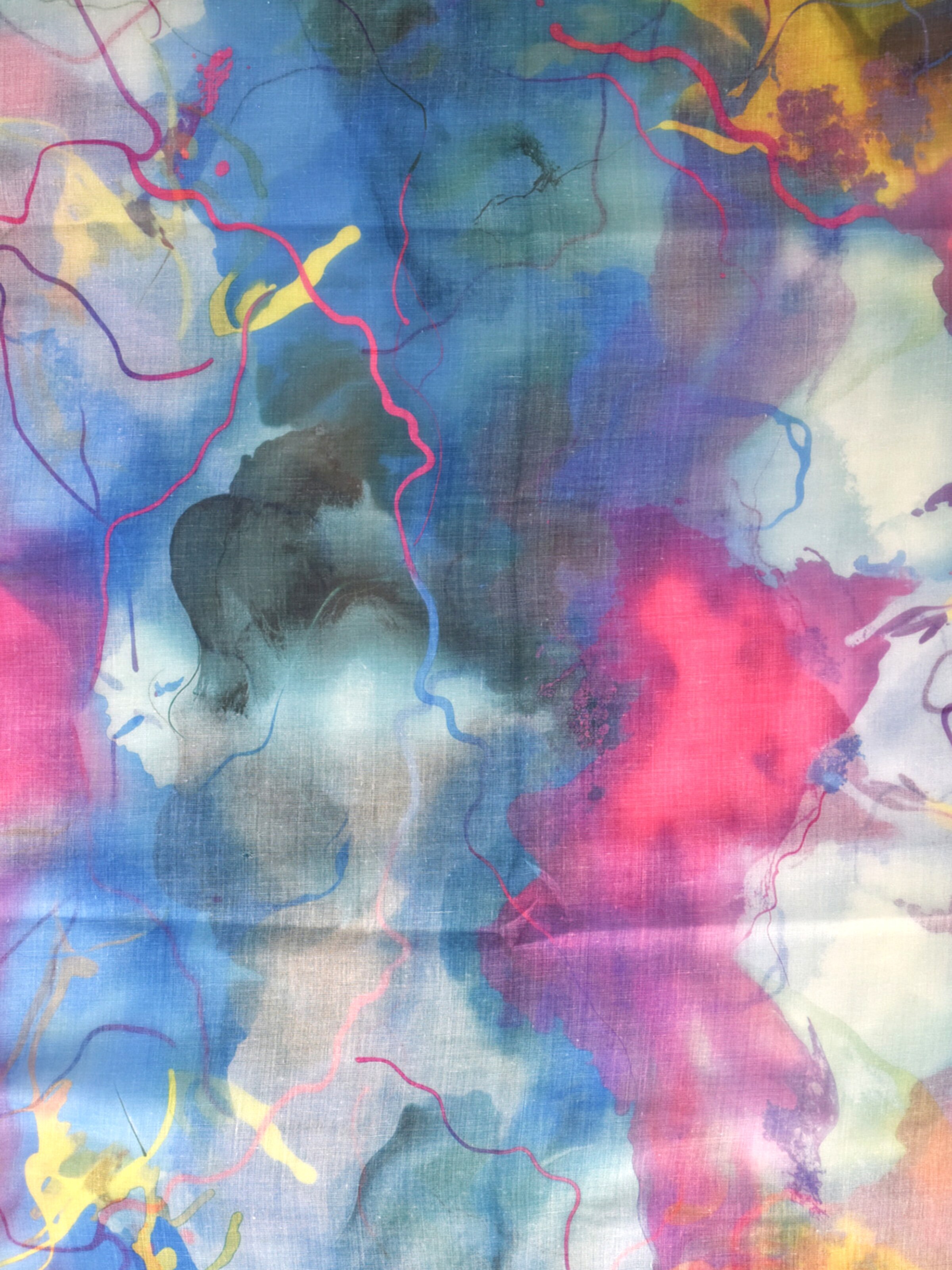 styleBREAKER Loop scarf 'Loop Schal mit Aquarell Glow Muster' in Blue