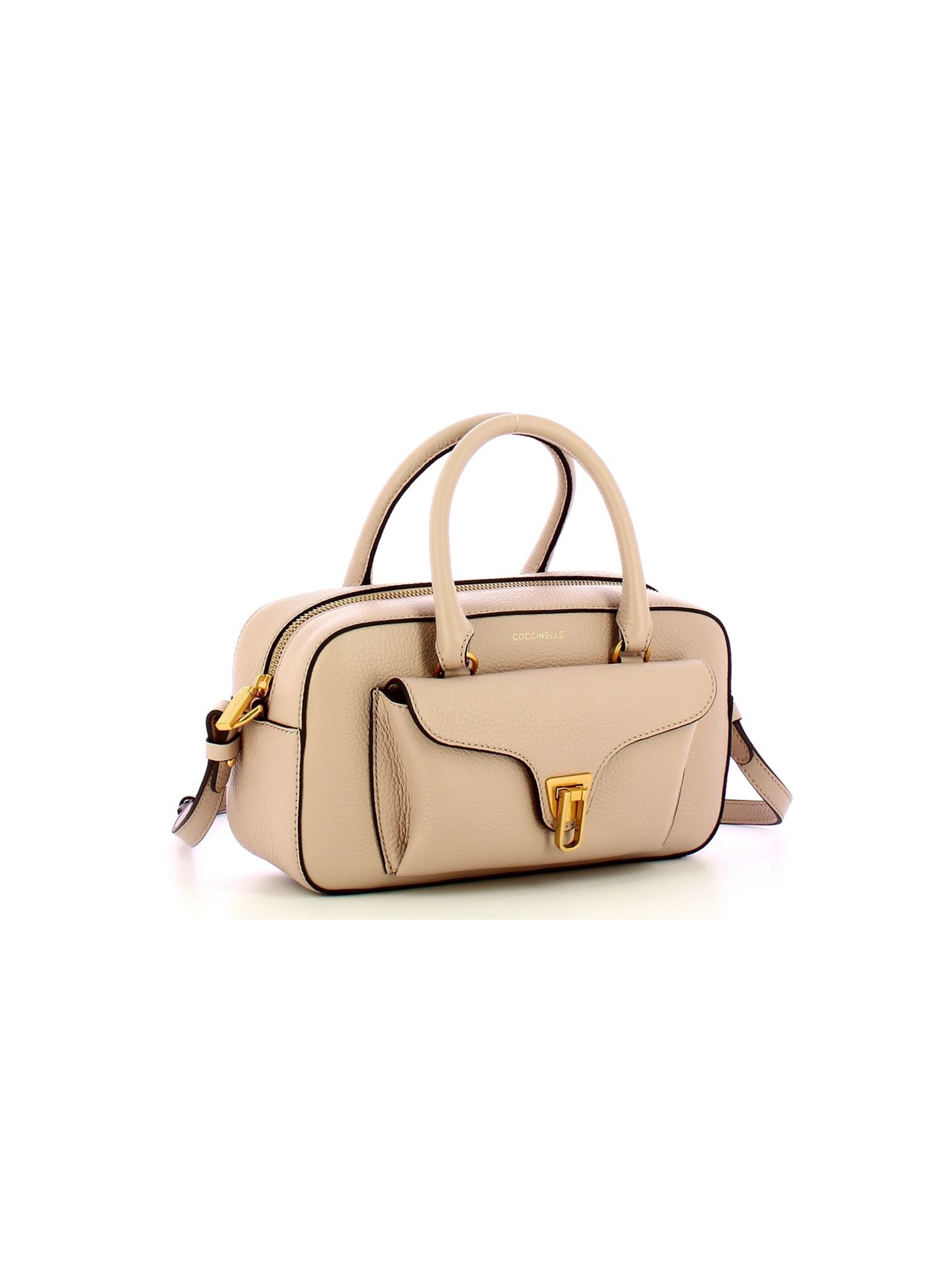 Coccinelle Handtas 'Coccinelle Beat Soft Handbag Grained Leather' in Beige