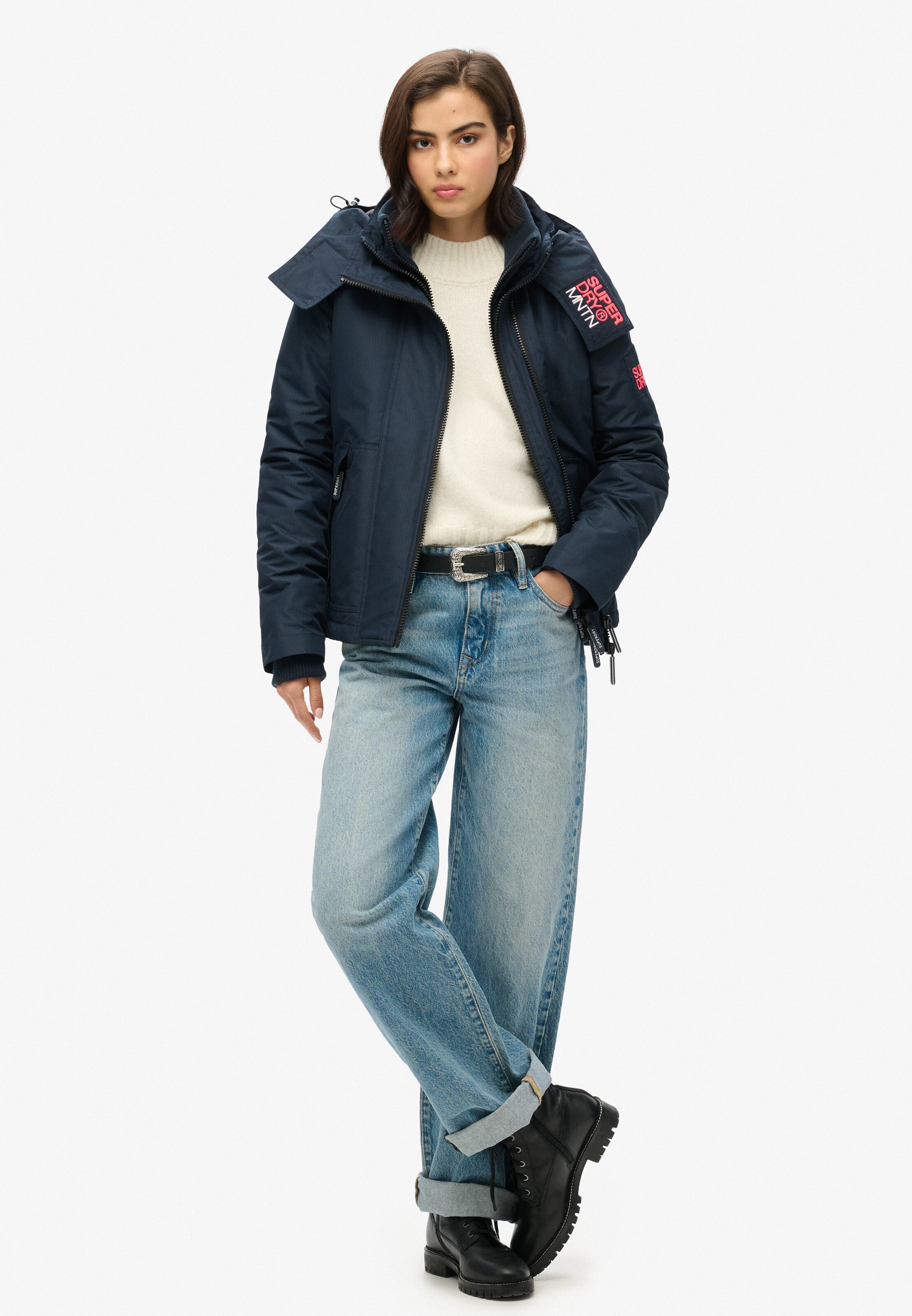 Superdry Kurtka zimowa w kolorze niebieski