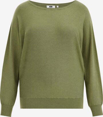 WE Fashion Sweater in Green: front