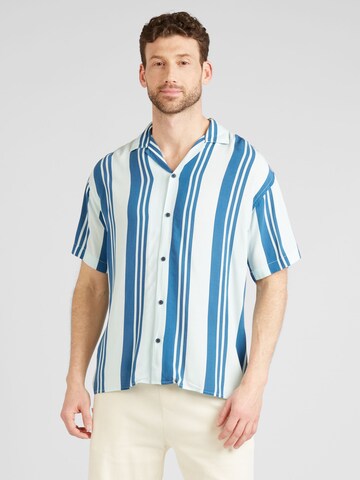 JACK & JONES Comfort fit Button Up Shirt 'Jeff' in Blue: front