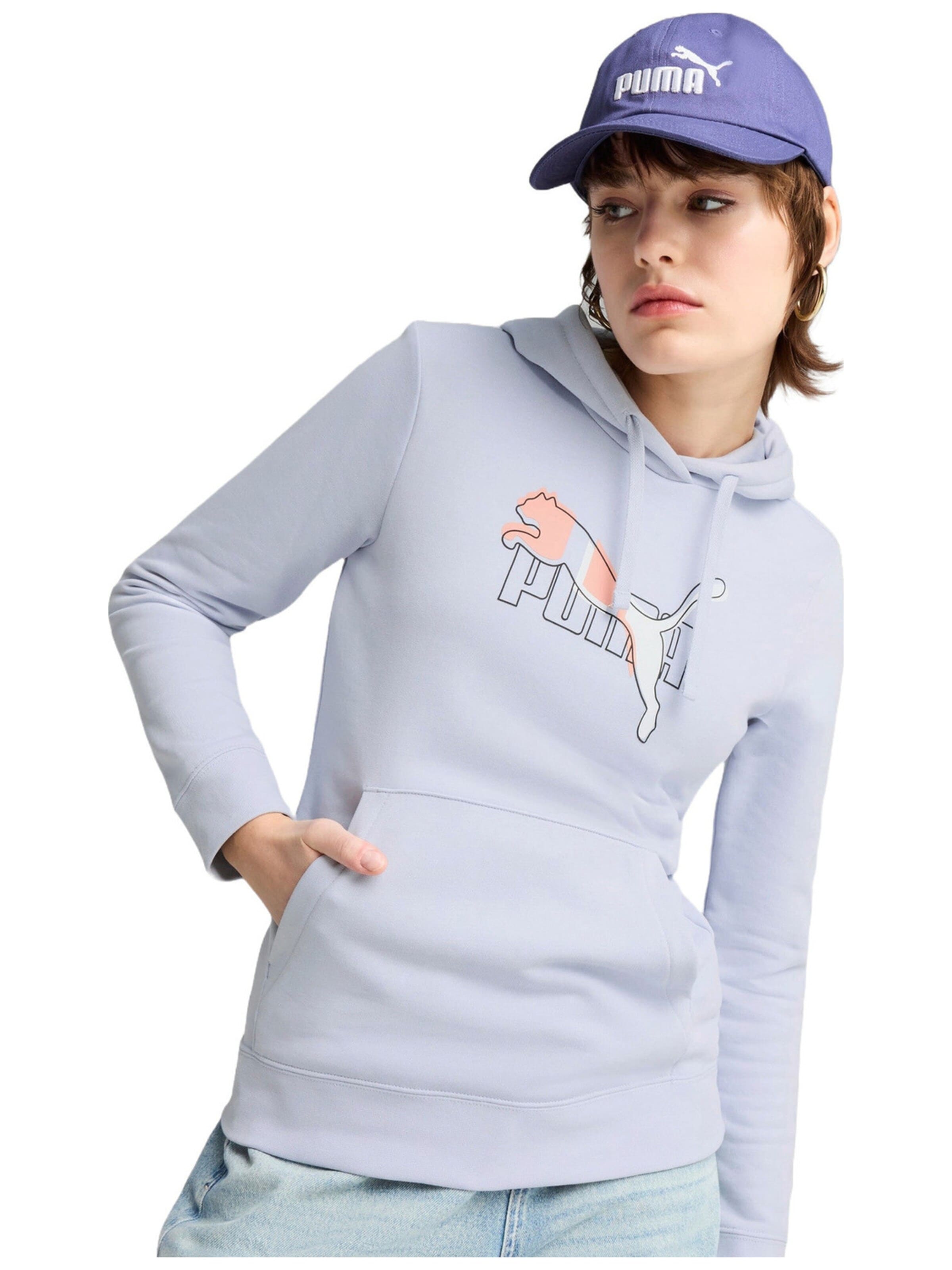 Cappello da baseball sportivo 'Ess No.1 Logo Bb Cap' di PUMA in blu: frontale