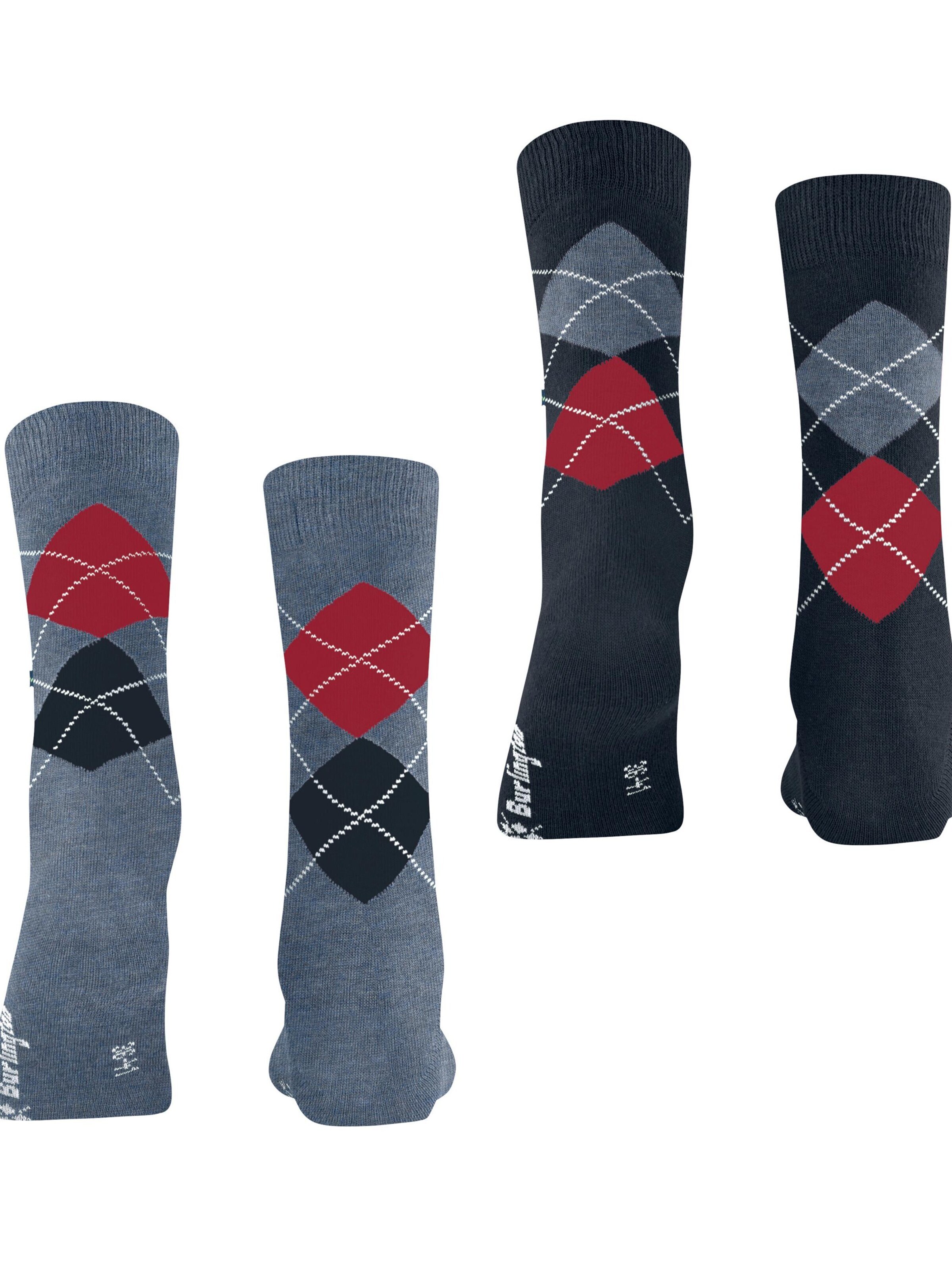 BURLINGTON Socks 'Everyday Argyle' in Black