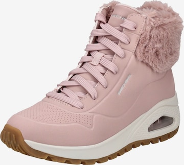Stivaletto stringato di SKECHERS in rosa: frontale