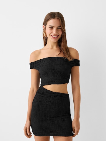 Bershka Kleid in Schwarz: predná strana