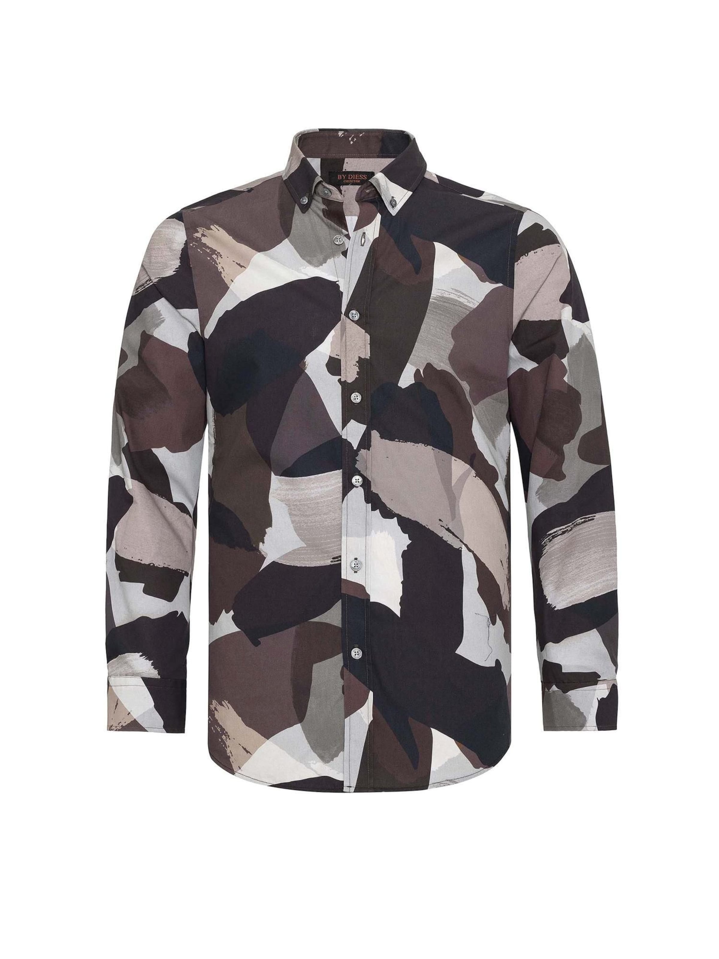 By Diess Collection Regular Fit Hemd in Braun: Vorderseite
