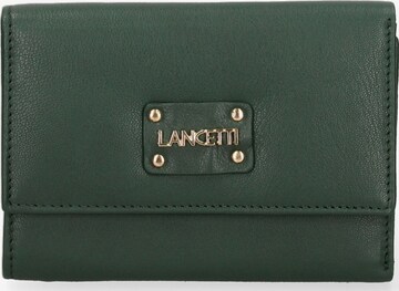 Portamonete 'Portafoglio donna Lancetti vera pelle bottone pressione' di Lancetti in verde: frontale