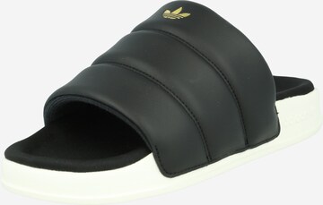 Saboți 'Adilette Essential' de la ADIDAS ORIGINALS pe negru: față