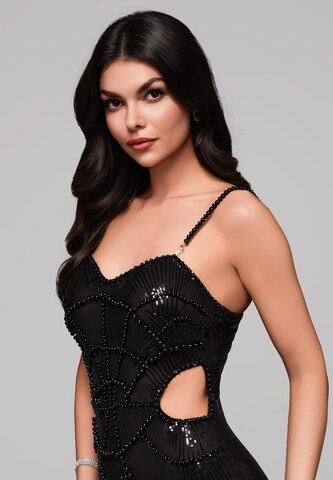 Ombre Avondjurk 'Fiora' in Zwart