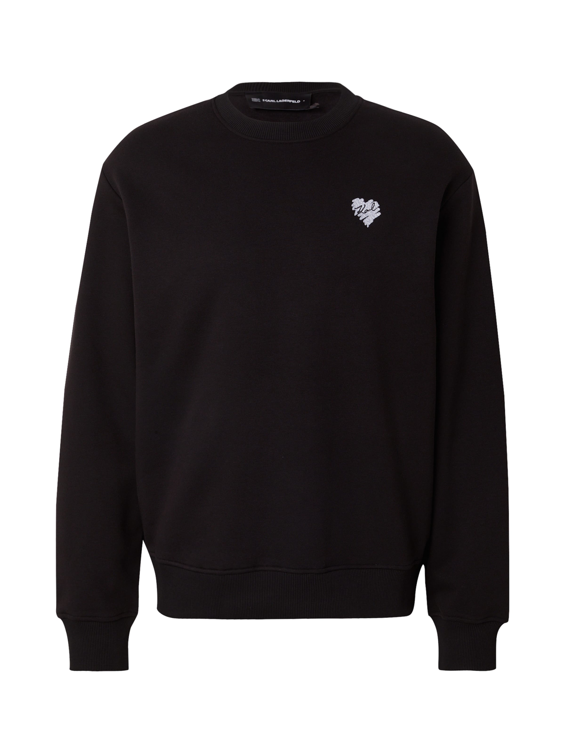 Karl Lagerfeld Collegepaita 'Hearts' värissä musta: etupuoli