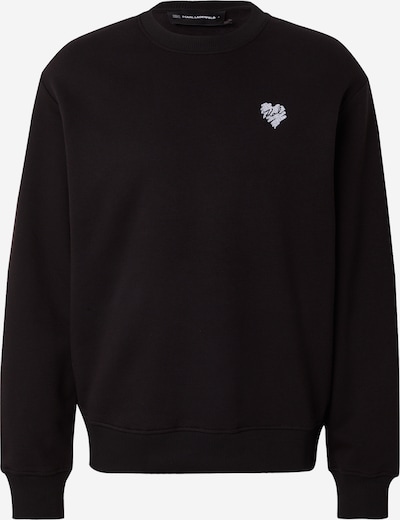Karl Lagerfeld Sweat-shirt 'Hearts' en noir / blanc, Vue avec produit