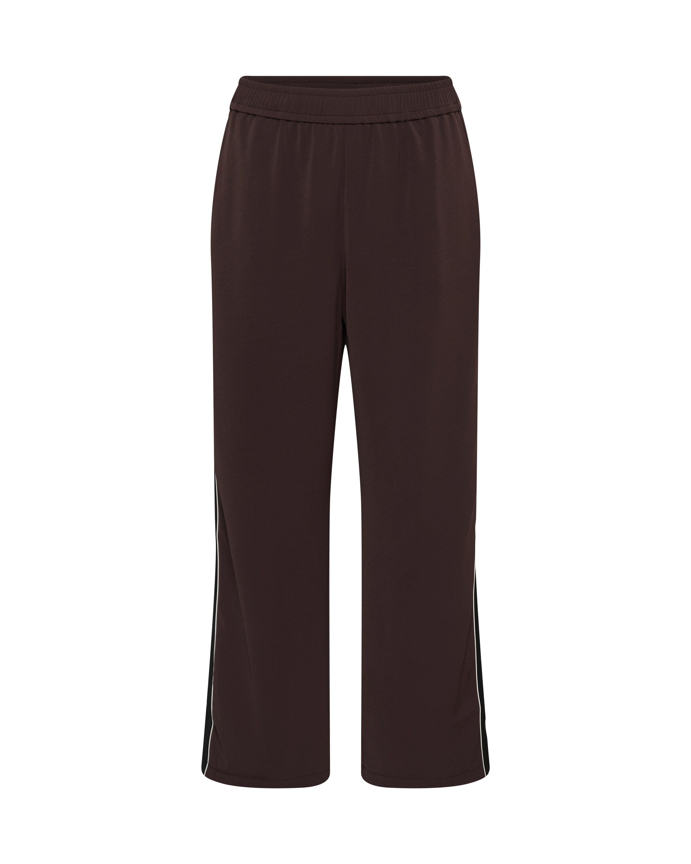 KAFFE CURVE Wide leg Broek 'Gally' in Bruin: voorkant