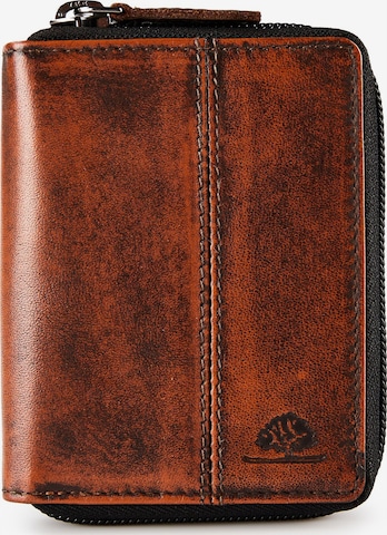 GREENBURRY Wallet 'Destressed' in Brown: front