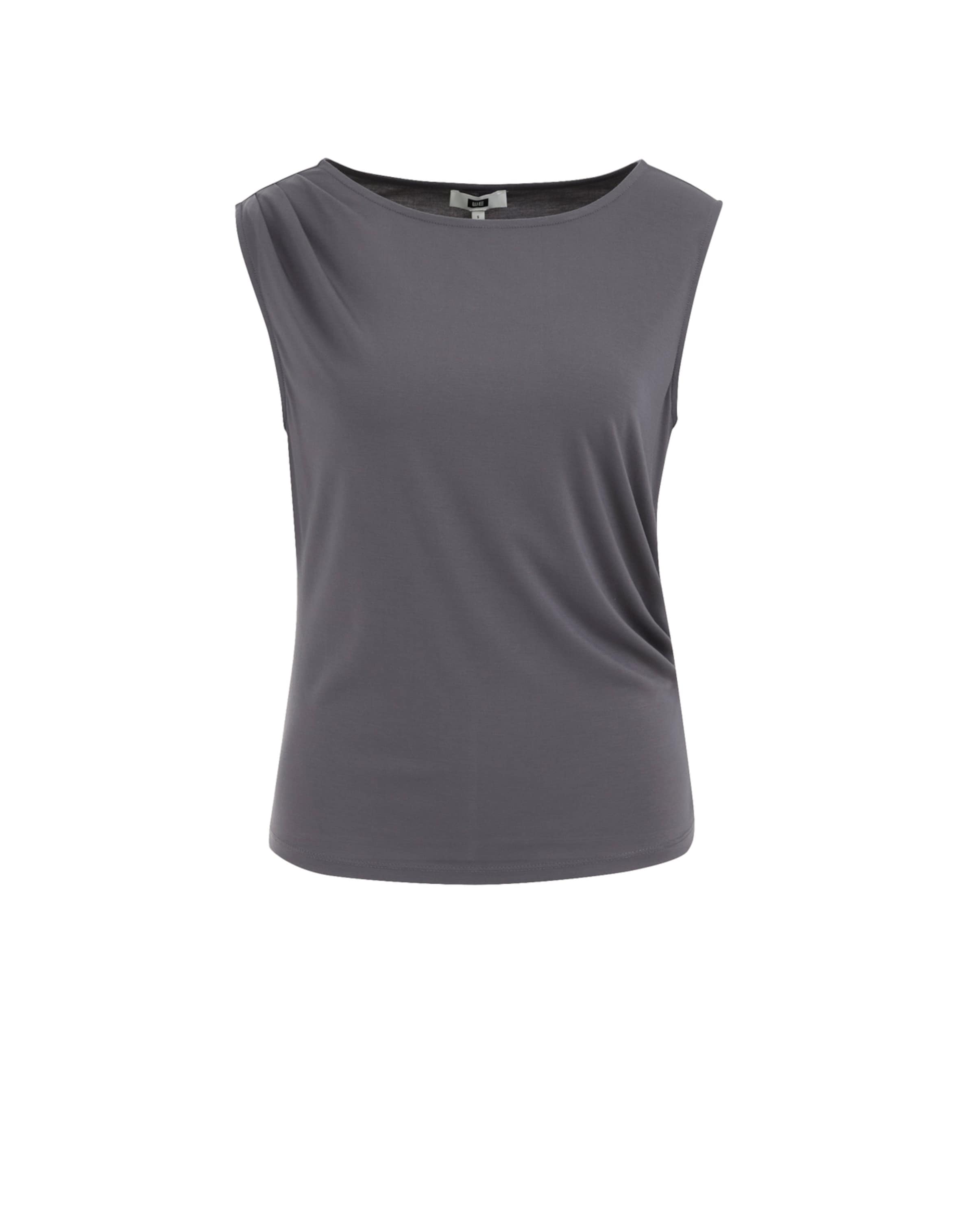 Top de la WE Fashion pe gri: față