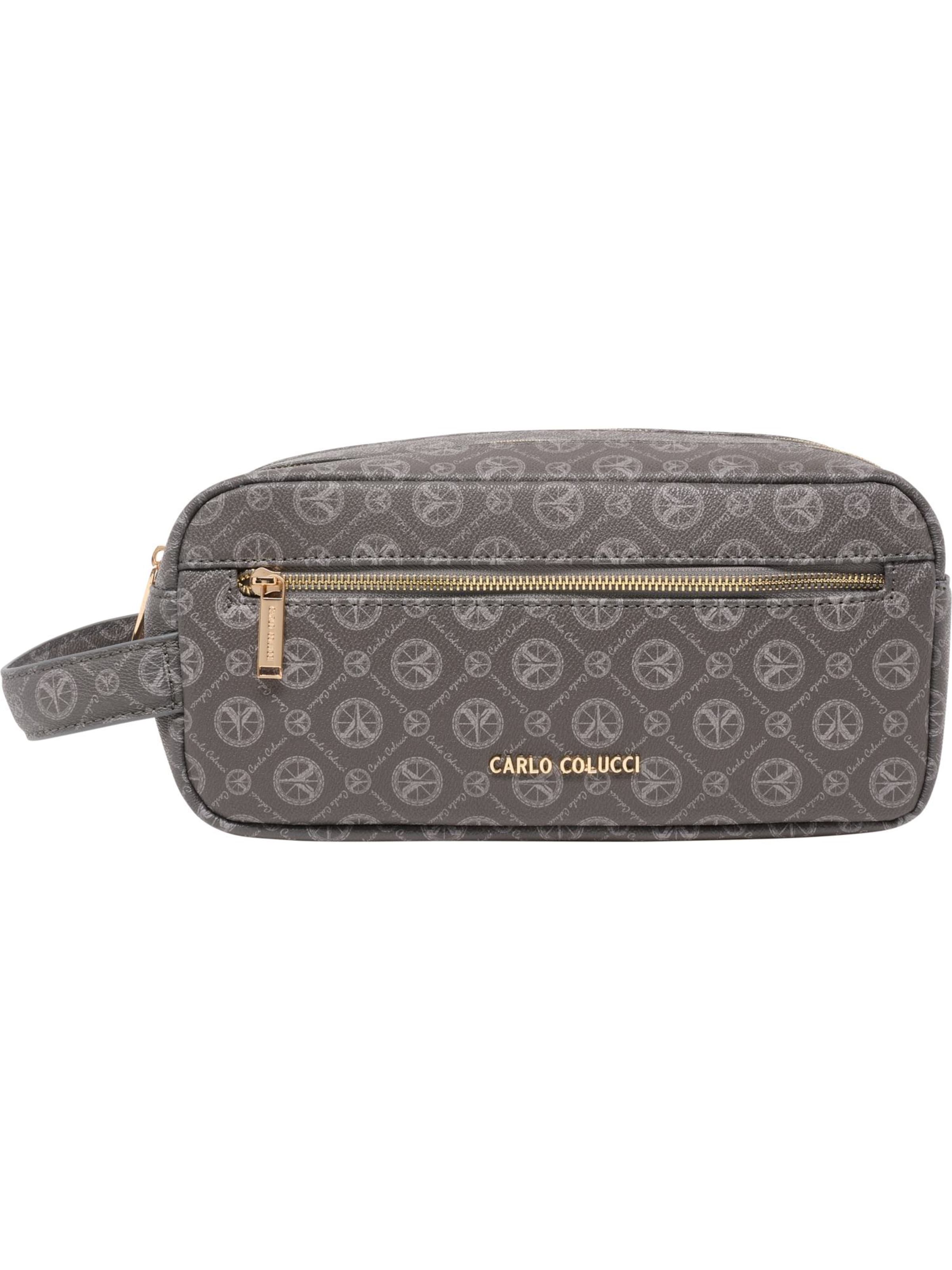 Carlo Colucci Make up tas in Grijs: voorkant