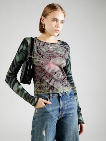 DIESEL Shirt 'T-BANES-NC' in Green: front