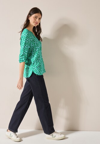 CECIL Print-Bluse mit Glitzer in Blau