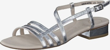 Paul Green Strap Sandals in Silver: front