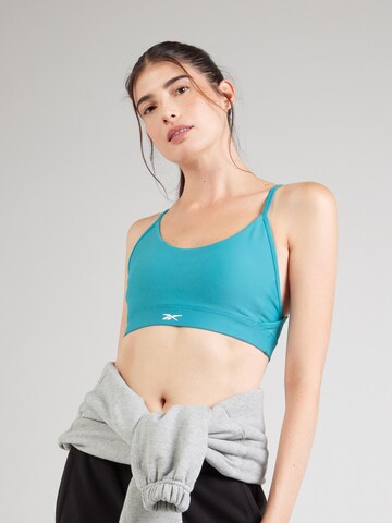 Reebok Bustier Sport-BH 'LUX' in Blau: Vorderseite