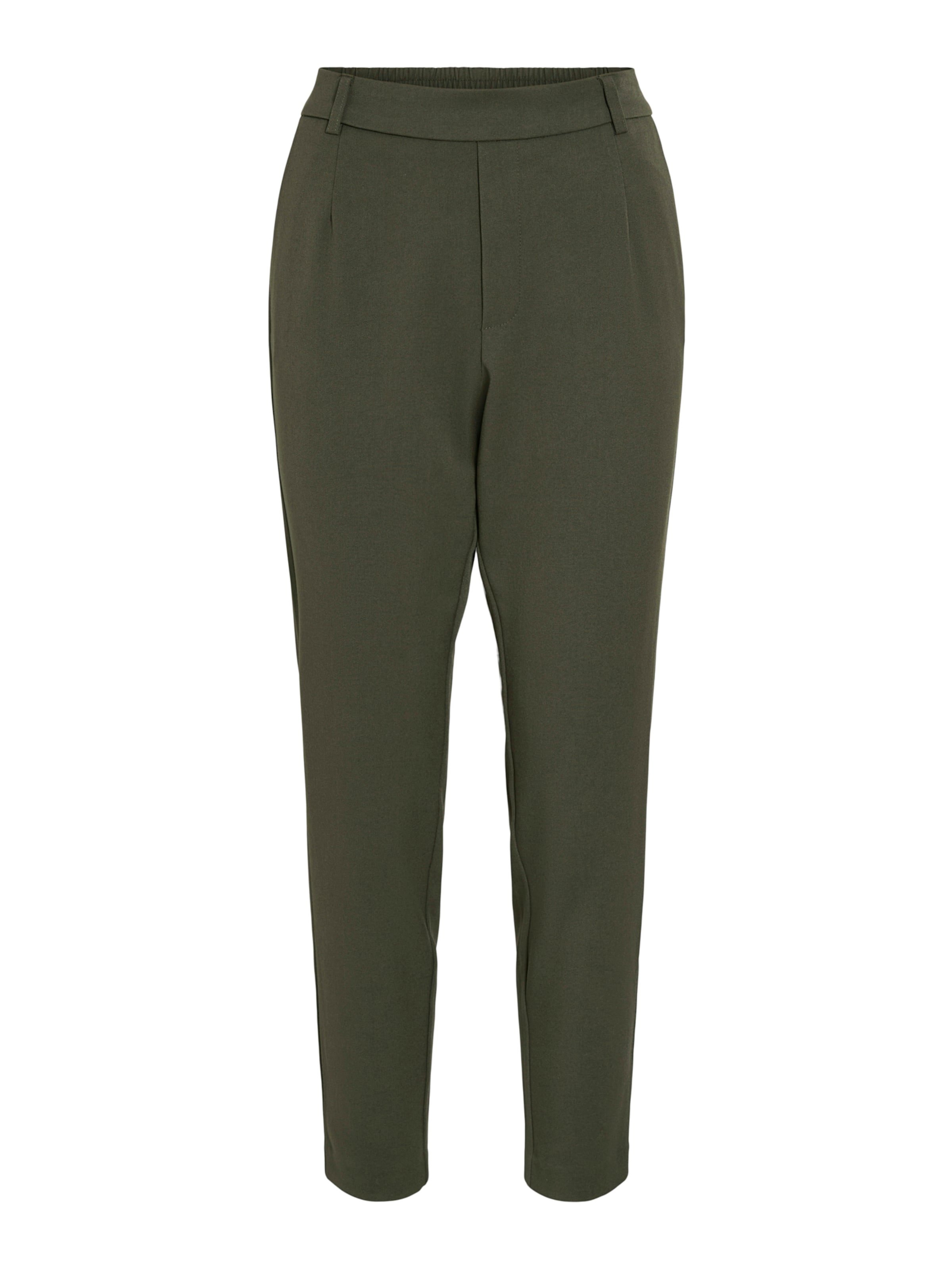 VILA Конический (Tapered) Брюки со складками 'VIVarone' в Зеленый: спереди