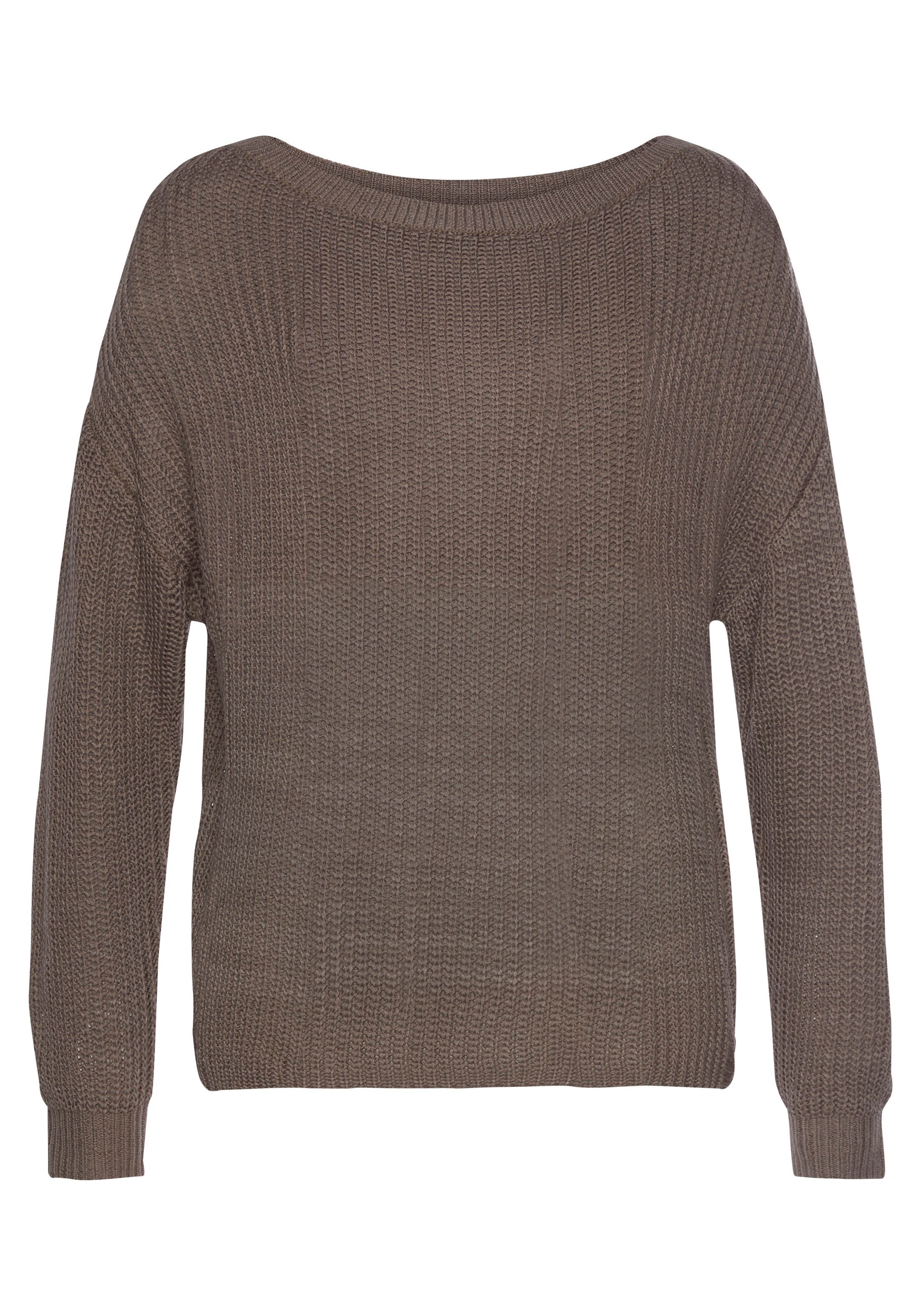 LASCANA Sweater in Brown: front