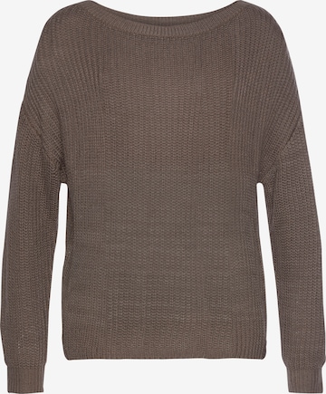 LASCANA Sweater in Brown: front