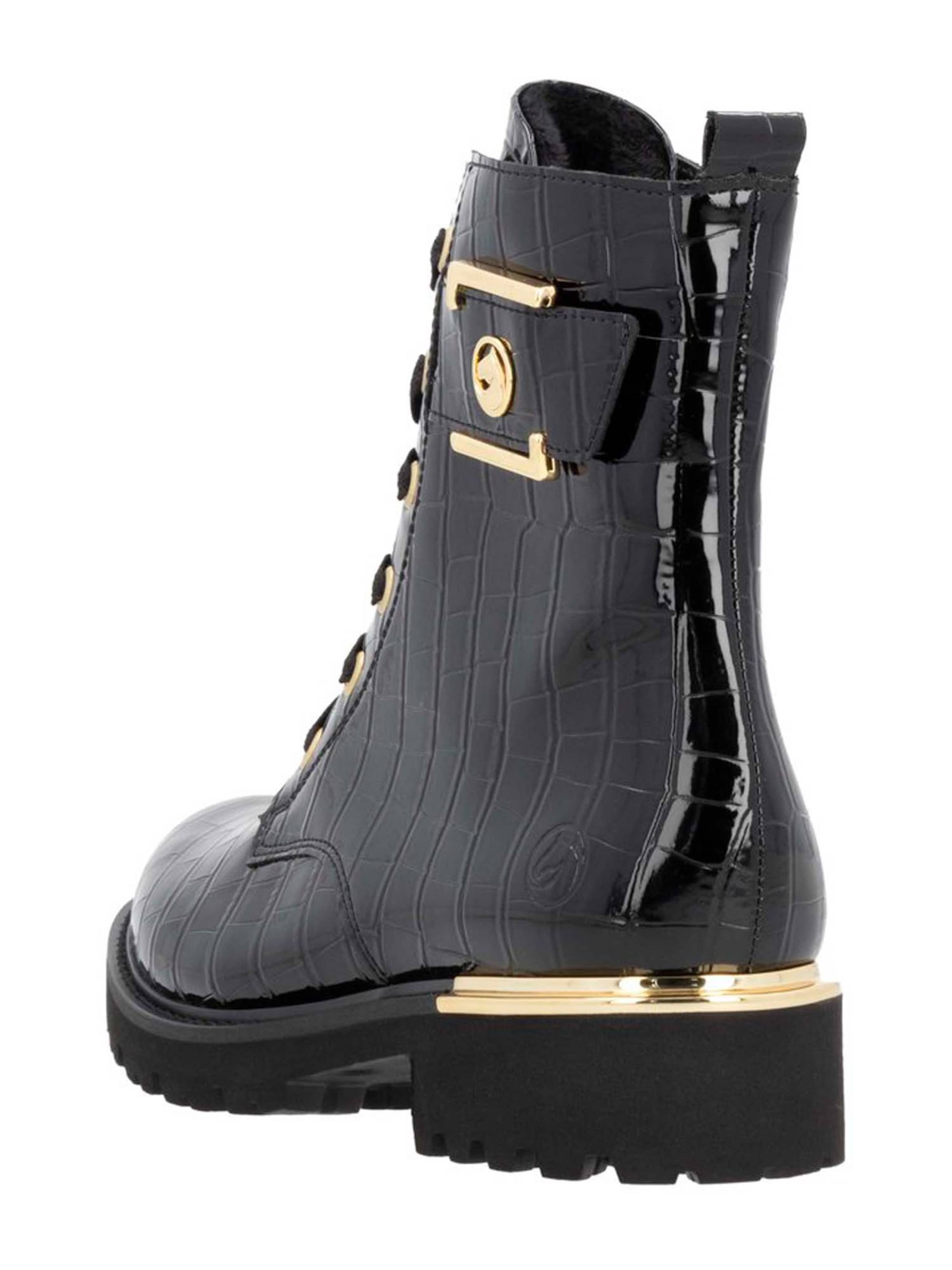 REMONTE Snørestøvletter i sort