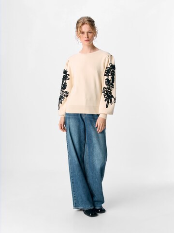 OBJECT Pullover 'OBJJOANA' i beige