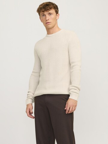 JACK & JONES Trui 'JJELewis' in Grijs: voorkant