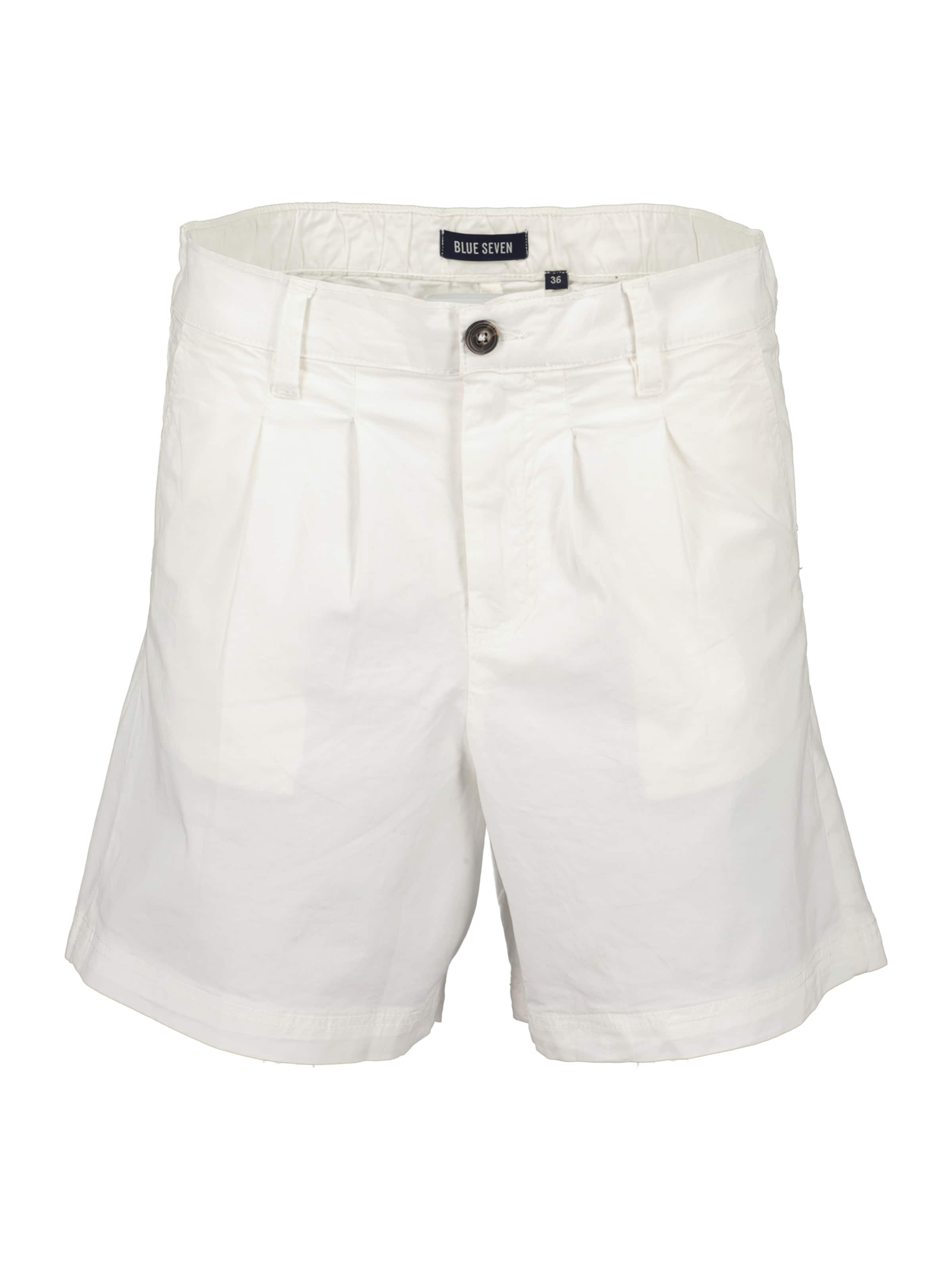 BLUE SEVEN regular Παντελόνι πλισέ σε λευκό: μπροστά