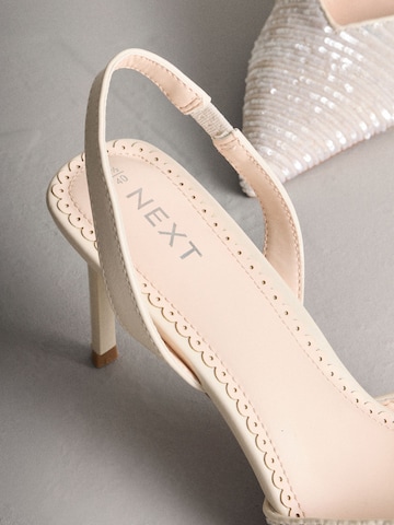 Next Лодочки с открытой пяткой 'Forever Comfort' в Белый