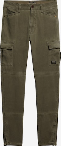 Skinny Pantalon cargo Superdry en vert : devant