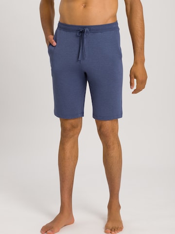 Hanro Pyjamabroek ' Casuals ' in Blauw: voorkant