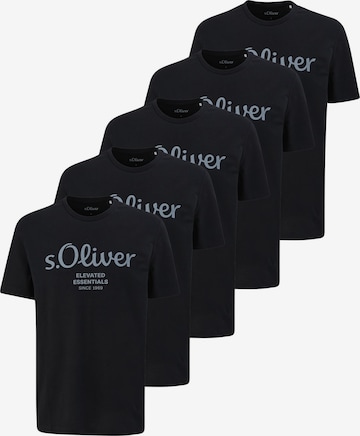 s.Oliver Shirt 'Basic' in Schwarz: Vorderseite