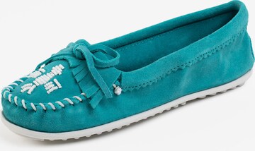 Mocassin 'Thunderbird Limited Edition' Minnetonka en bleu : devant