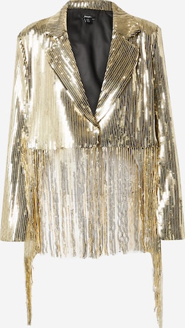 Nasty Gal - Blazer en oro: frente