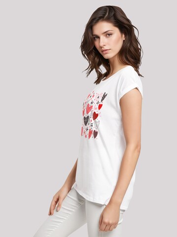 T-shirt 'Cute Herzen Variety Valentinstag' F4NT4STIC en blanc