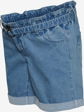 Regular Jeans 'New Barka' de la MAMALICIOUS pe albastru: față